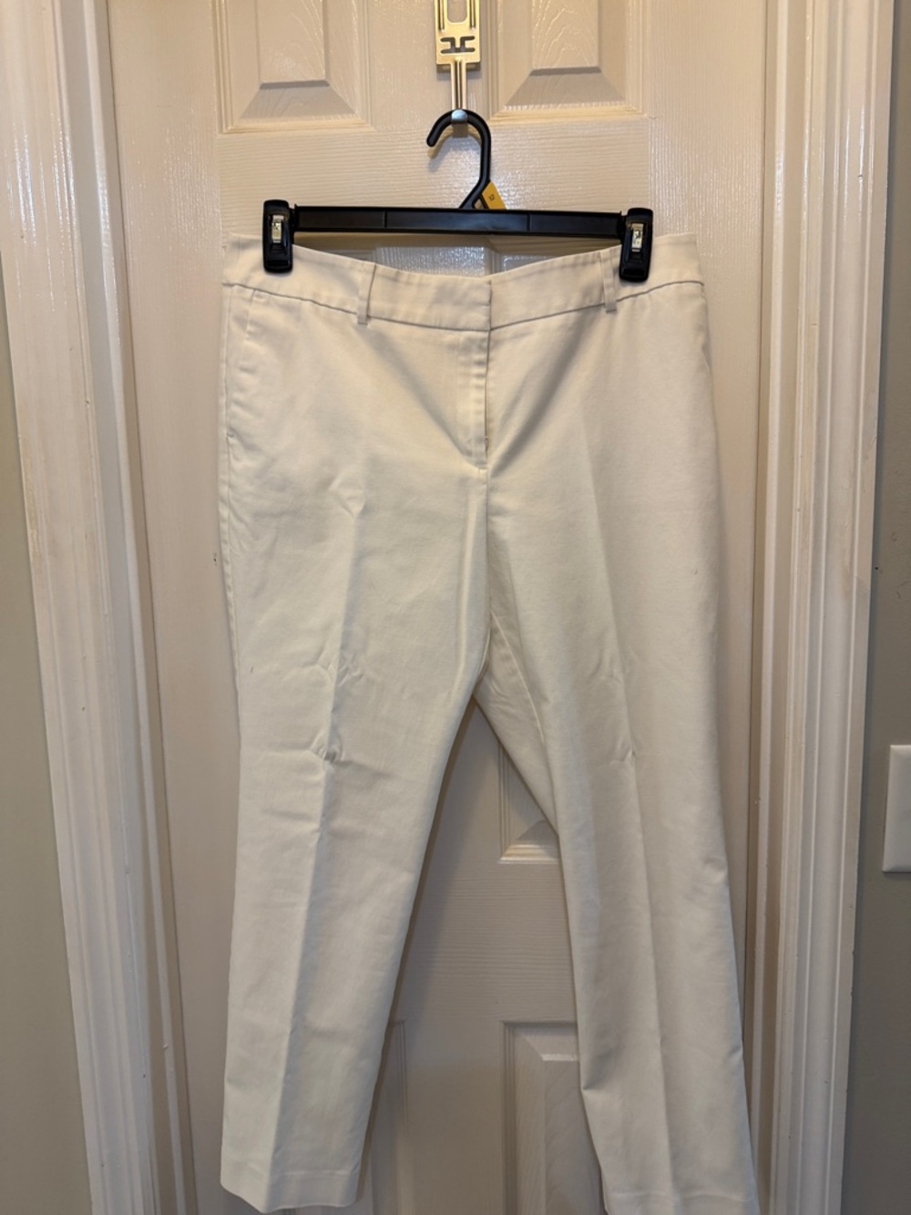 Ann Taylor Straight Leg Pants in Off-White